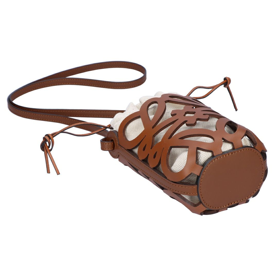 ロエベ LOEWE ショルダーバッグ ANAGRAM CUT OUT POCKET アナグラム カット アウト ポケット C922Y62X07 3892 TAN/ECRU 【お取り寄せ】