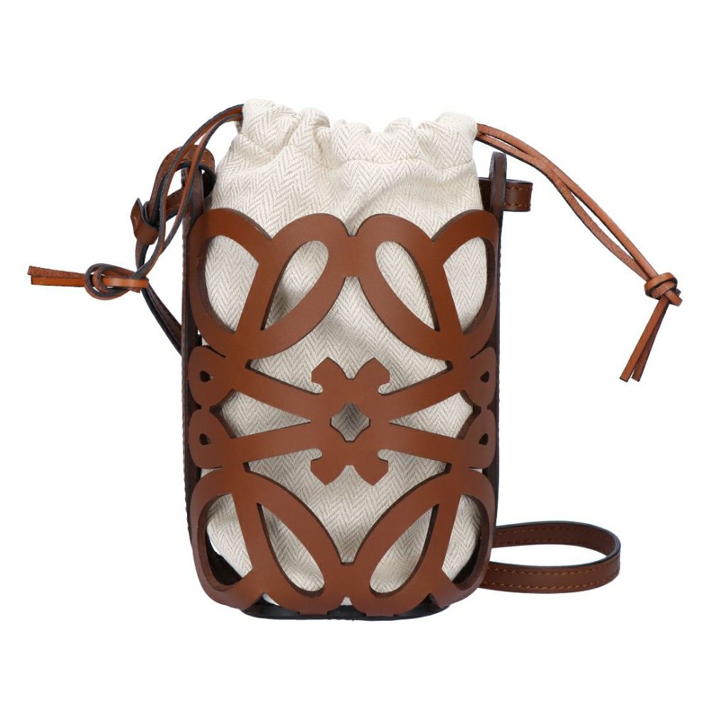 ロエベ LOEWE ショルダーバッグ ANAGRAM CUT OUT POCKET アナグラム カット アウト ポケット C922Y62X07 3892 TAN/ECRU 【お取り寄せ】