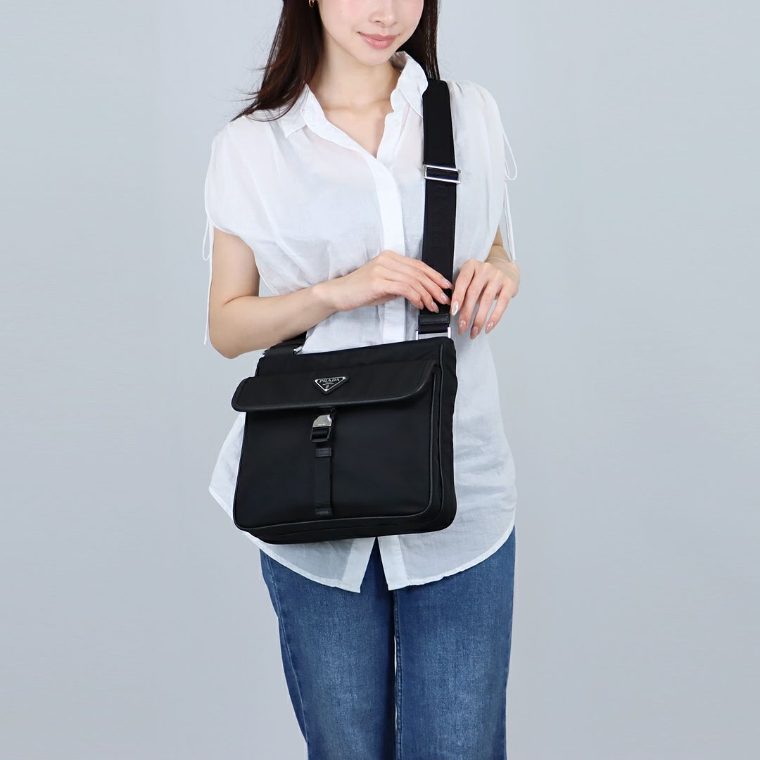 プラダ PRADA ショルダーバッグ Re-Nylon 2VH119 2DMH XOO F0002 NERO 【お取り寄せ】