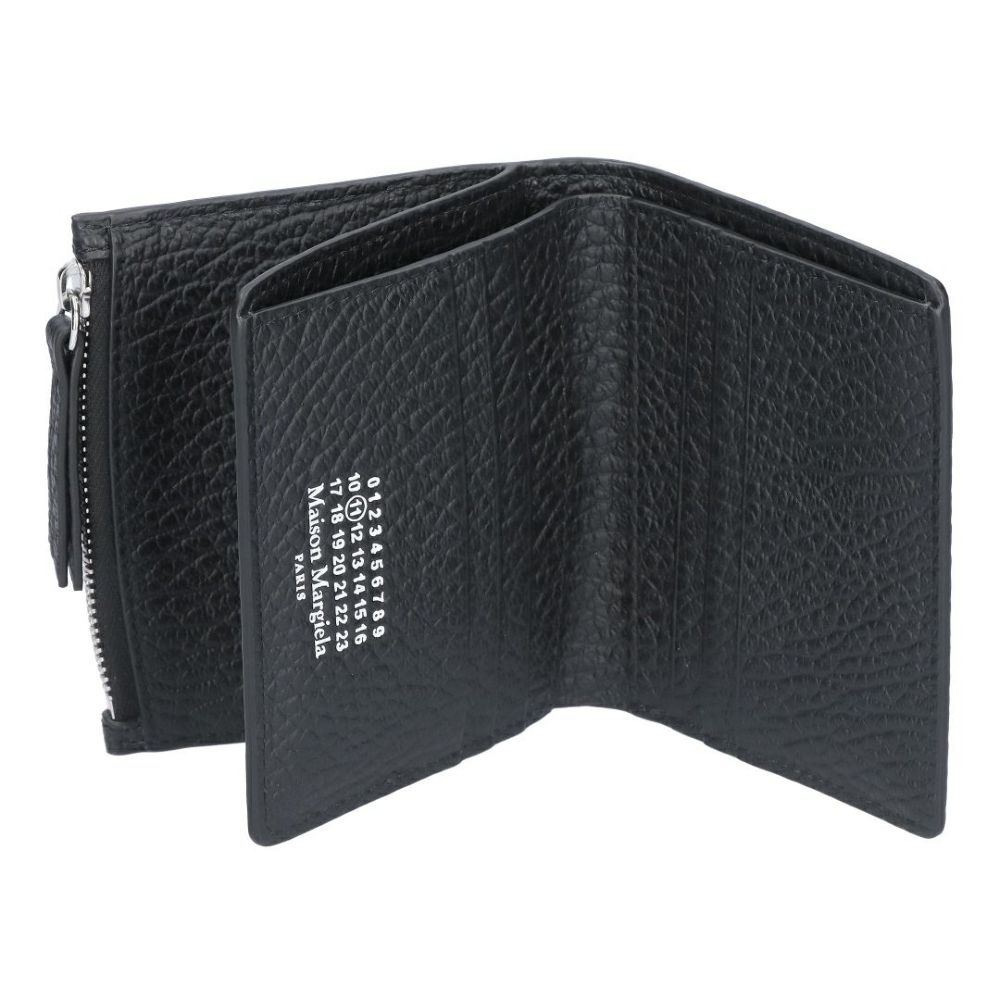 メゾンマルジェラ MAISON MARGIELA 折財布 二つ折財布 SA1UI0023 P4455 T8013 BLACK 4ステッチ フリップフラップ ウォレット