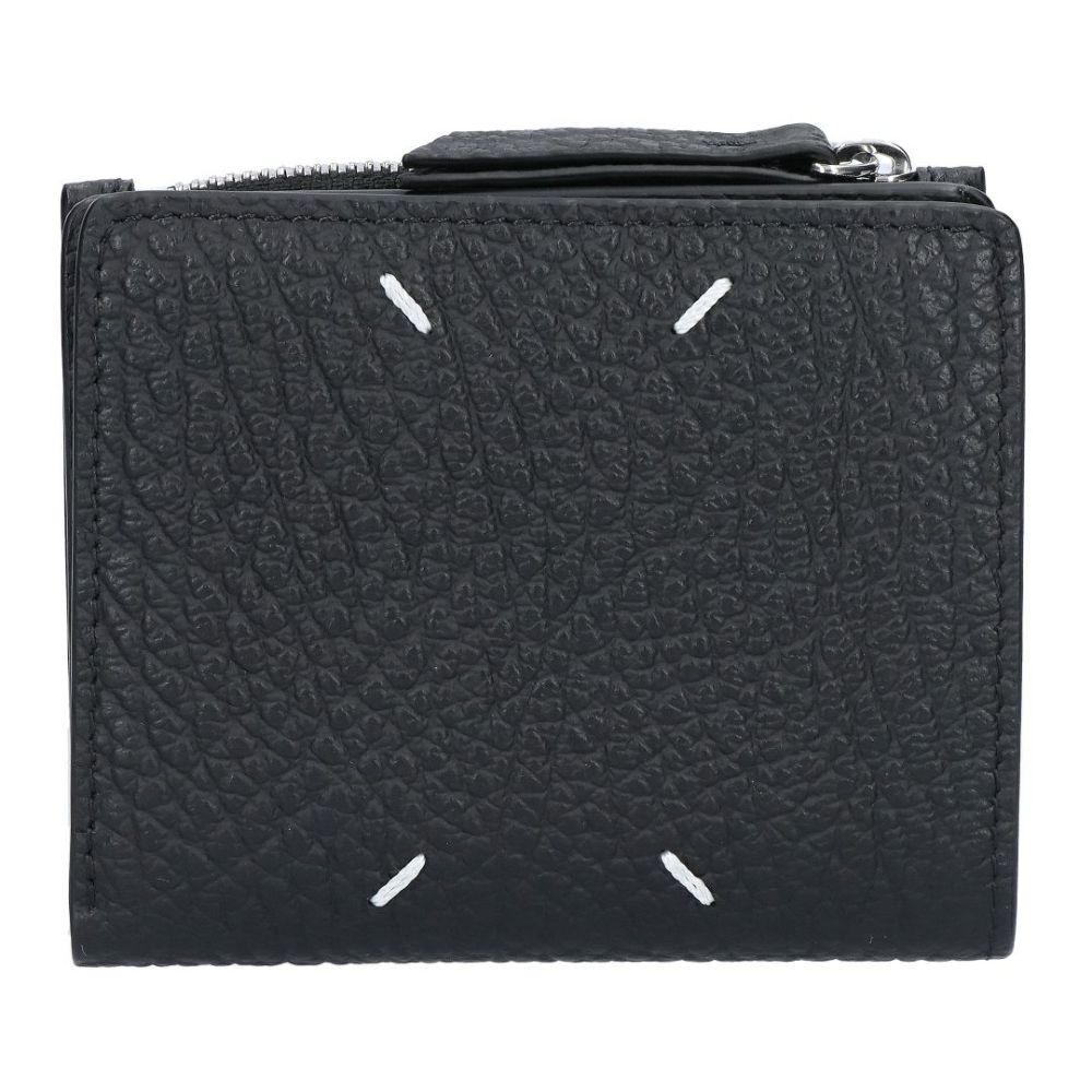 メゾンマルジェラ MAISON MARGIELA 折財布 二つ折財布 SA1UI0023 P4455 T8013 BLACK 4ステッチ フリップフラップ ウォレット