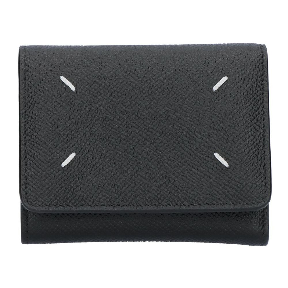 メゾンマルジェラ MAISON MARGIELA 折財布 三つ折財布 SA3UI0017 P4745 T8013 BLACK 4ステッチ 三つ折り ウォレット