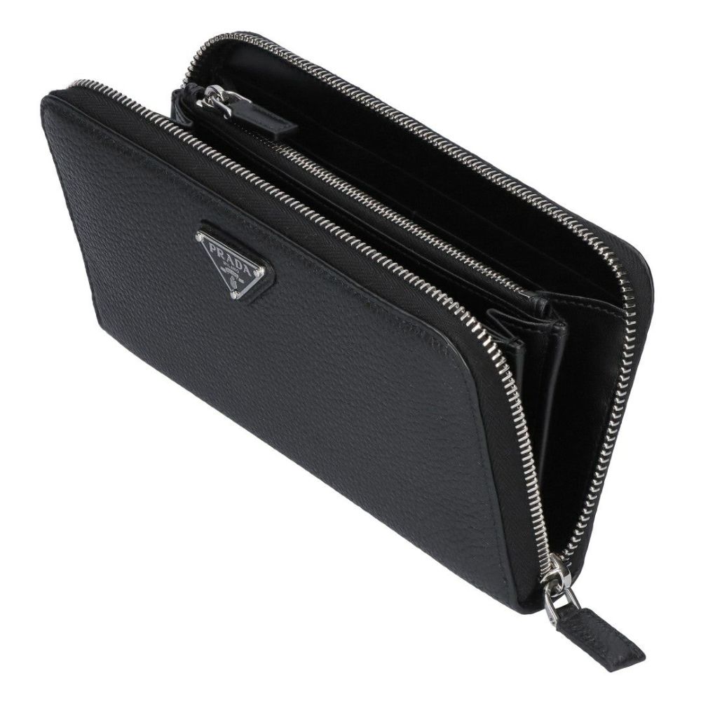 プラダ PRADA 長財布 VIT.DAINO TRIAN ヴィッテロ ダイノ 2ML317 2E54 F0002 NERO 【お取り寄せ】