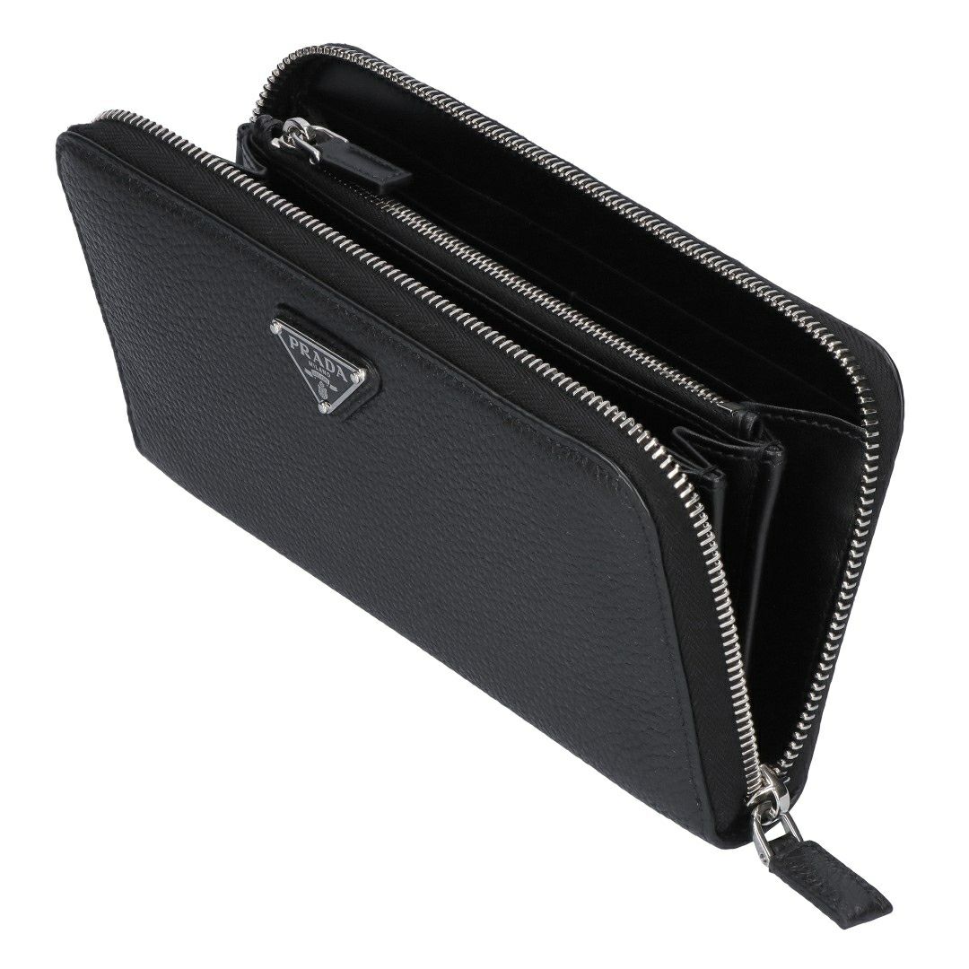 プラダ PRADA 長財布 VIT.DAINO TRIAN ヴィッテロ ダイノ 2ML317 2E54 F0002 NERO 【お取り寄せ】