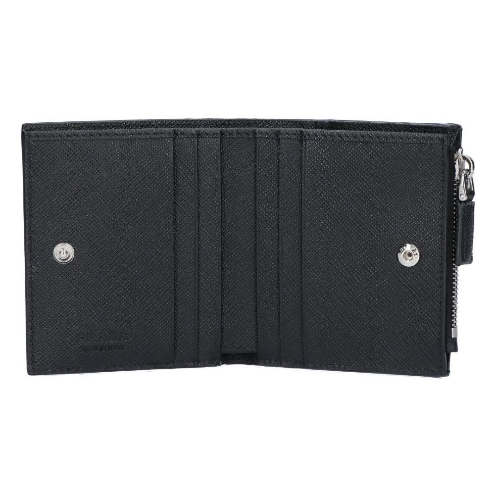 プラダ PRADA 折財布 二つ折り財布 SAFFIANO TRAIANGOLO サフィアーノトライアングル 2ML049 QHH F0002 NERO 【お取り寄せ】