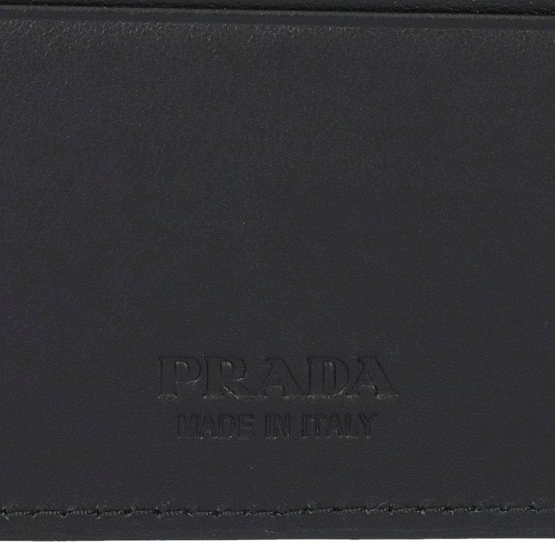 プラダ PRADA メンズ 折り財布 二つ折財布 小銭入れ付き VIT.DAINO TRIAN ヴィッテロ ダイノ 2MO738 2E54 F0002 NERO 【お取り寄せ】