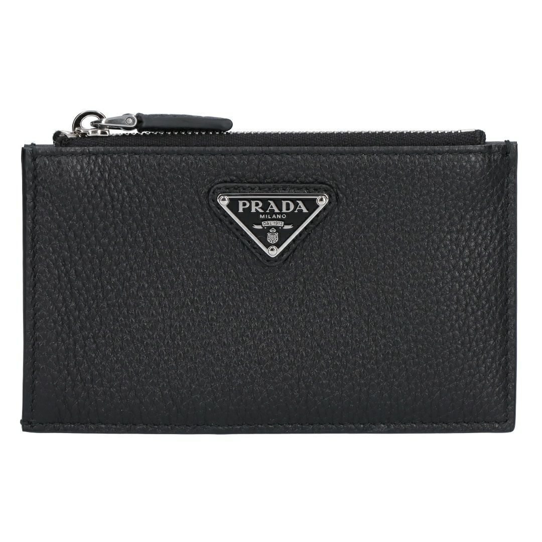 プラダ PRADA コインケース 小銭入れ カードケース フラグメントケース VIT.DAINO TRIAN ヴィッテロ ダイノ 2MC086 2E54 F0002 NERO 【お取り寄せ】