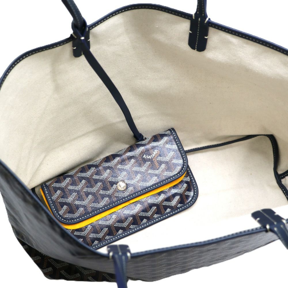 【リユース品】 ゴヤール GOYARD バッグ トートバッグ サンルイPM ネイビー／ブラウン 【お取り寄せ】