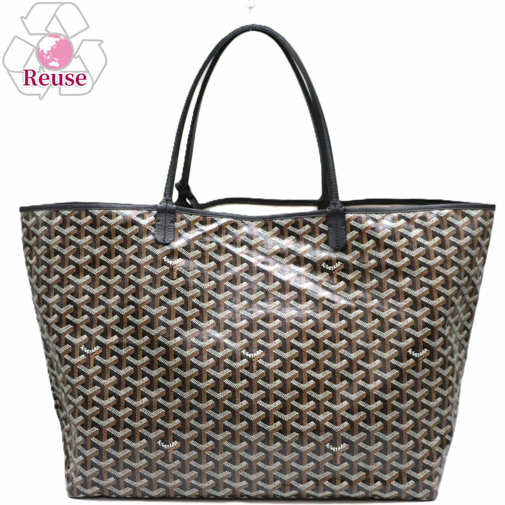 【リユース品】 ゴヤール GOYARD バッグ トートバッグ サンルイGM ブラック/ブラウン 【お取り寄せ】
