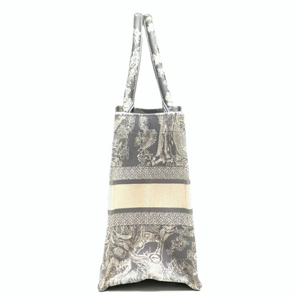 【リユース品】 ディオール DIOR バッグ トートバッグ ブックトート　ミディアム グレー系/ホワイト 【お取り寄せ】