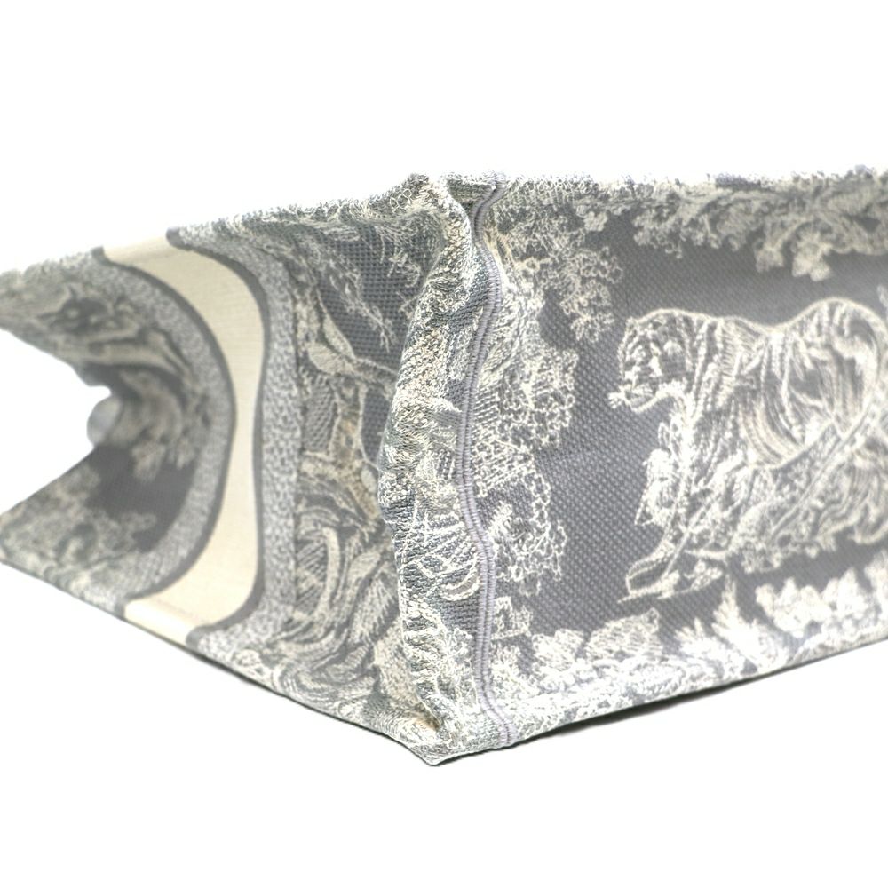 【リユース品】 ディオール DIOR バッグ トートバッグ ブックトート　ミディアム グレー系/ホワイト 【お取り寄せ】