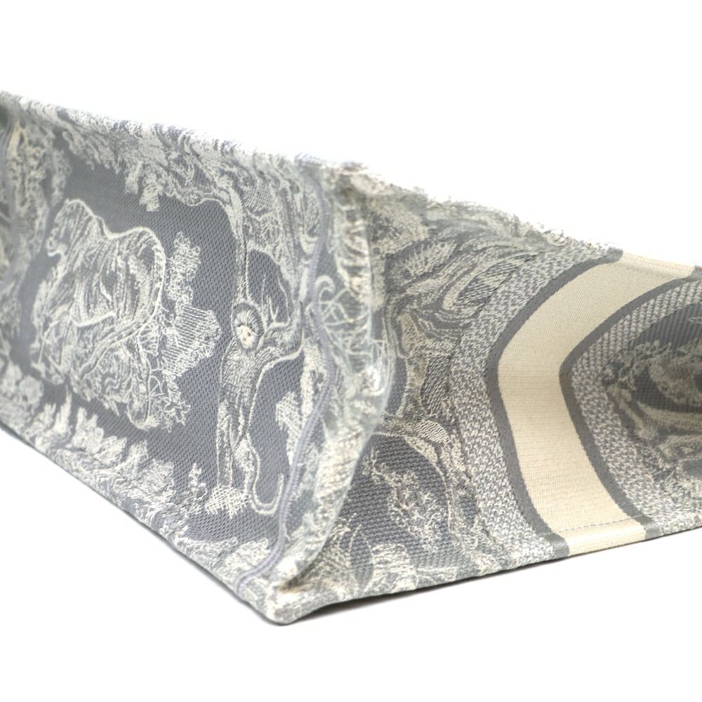 【リユース品】 ディオール DIOR バッグ トートバッグ ブックトート　ミディアム グレー系/ホワイト 【お取り寄せ】