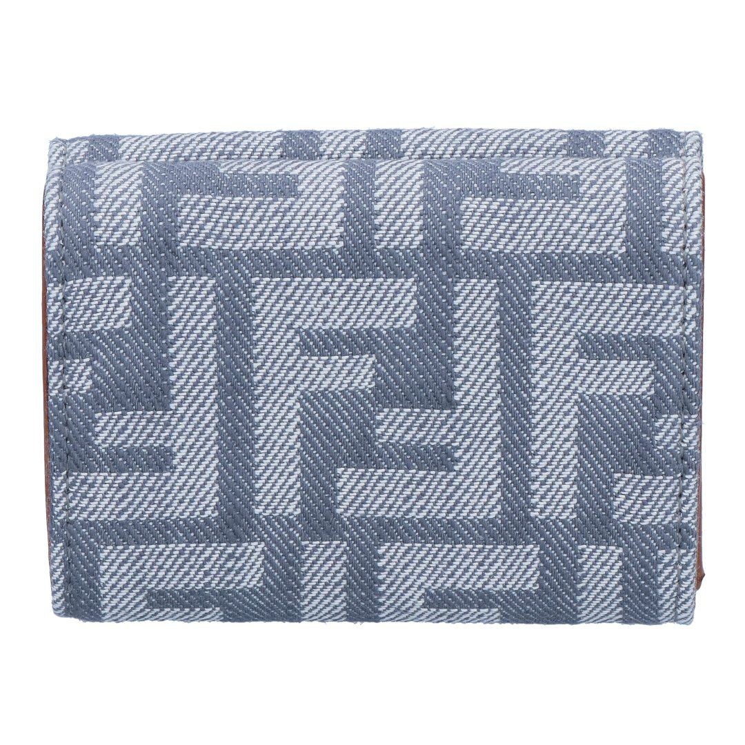 フェンディ FENDI 折財布 三つ折り財布 FFジャガード 8M0395 AUT4 F1SXQ MYRTLE+DARK NUT+SO 【お取り寄せ】