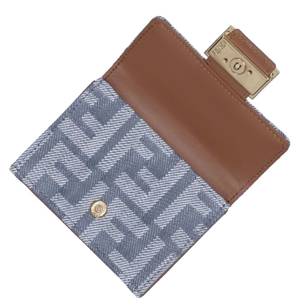フェンディ FENDI 折財布 三つ折り財布 FFジャガード 8M0395 AUT4 F1SXQ MYRTLE+DARK NUT+SO 【お取り寄せ】