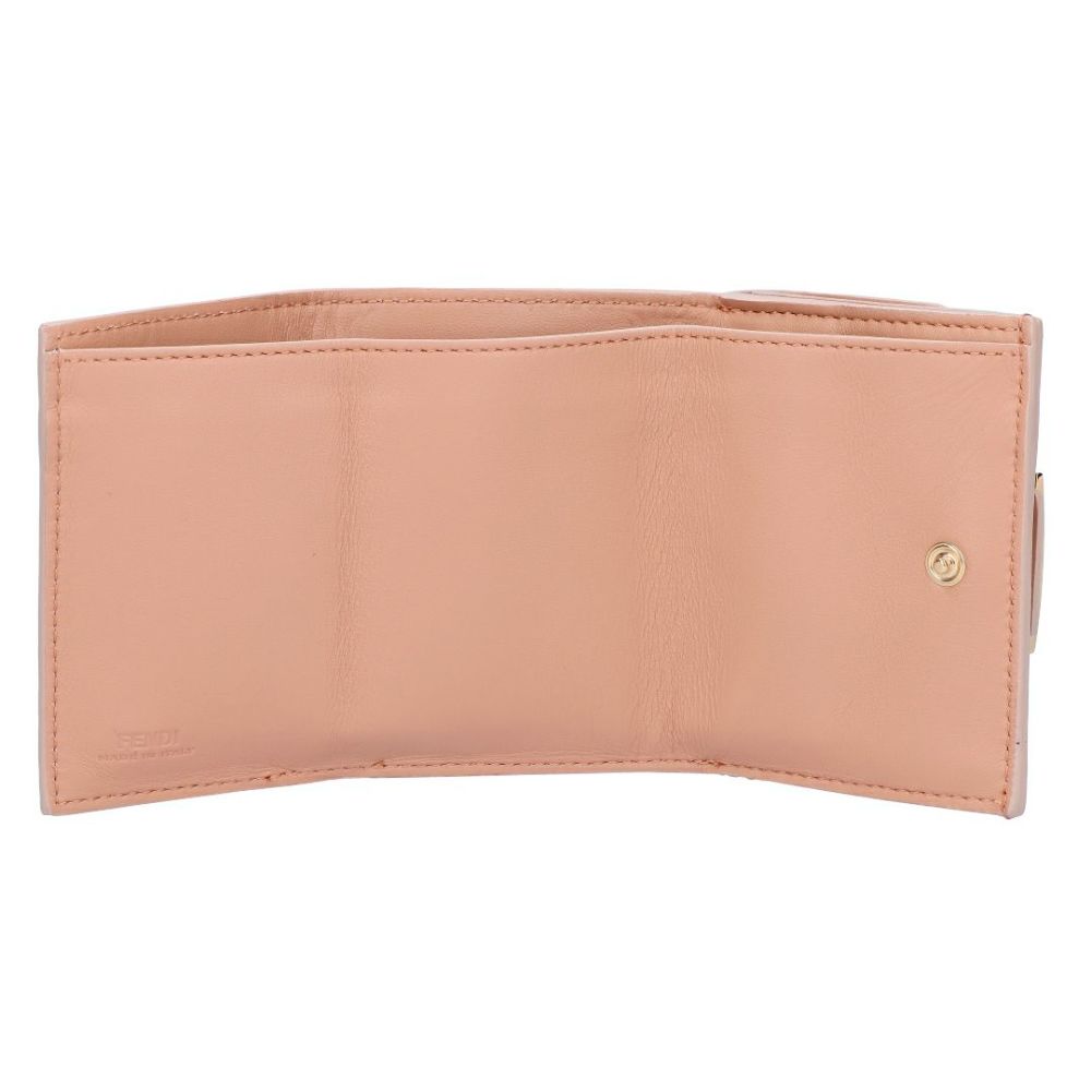 フェンディ FENDI 折財布 三つ折り財布 BAGUETTE バゲット 8M0395 AAJD F1SK3 EMBOSSED BALLET ROSE+SOFT GOLD FFモチーフ マイクロ 【お取り寄せ】