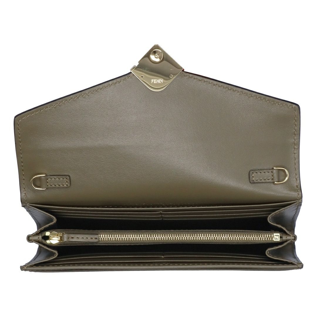 フェンディ FENDI 長財布 チェーンウォレット CHAIN WALLET チェーンウォレット 8M0365 ALV4 F1D3Q AVOCADO+OS 【お取り寄せ】