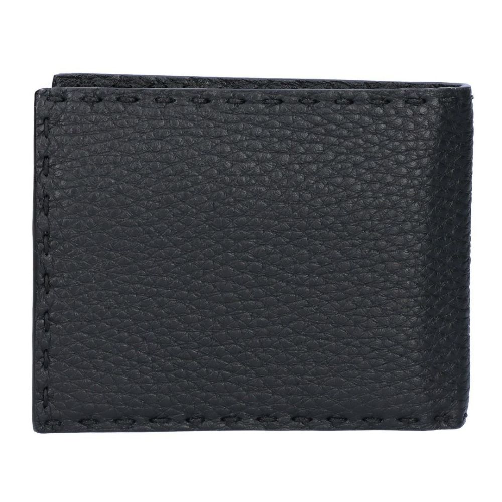 フェンディ FENDI メンズ 折財布 ニつ折り財布 小銭入れ付き SELLERIA セレりア 7M0194 AP3B F0GXN BLACK+PALLADIUM 【お取り寄せ】