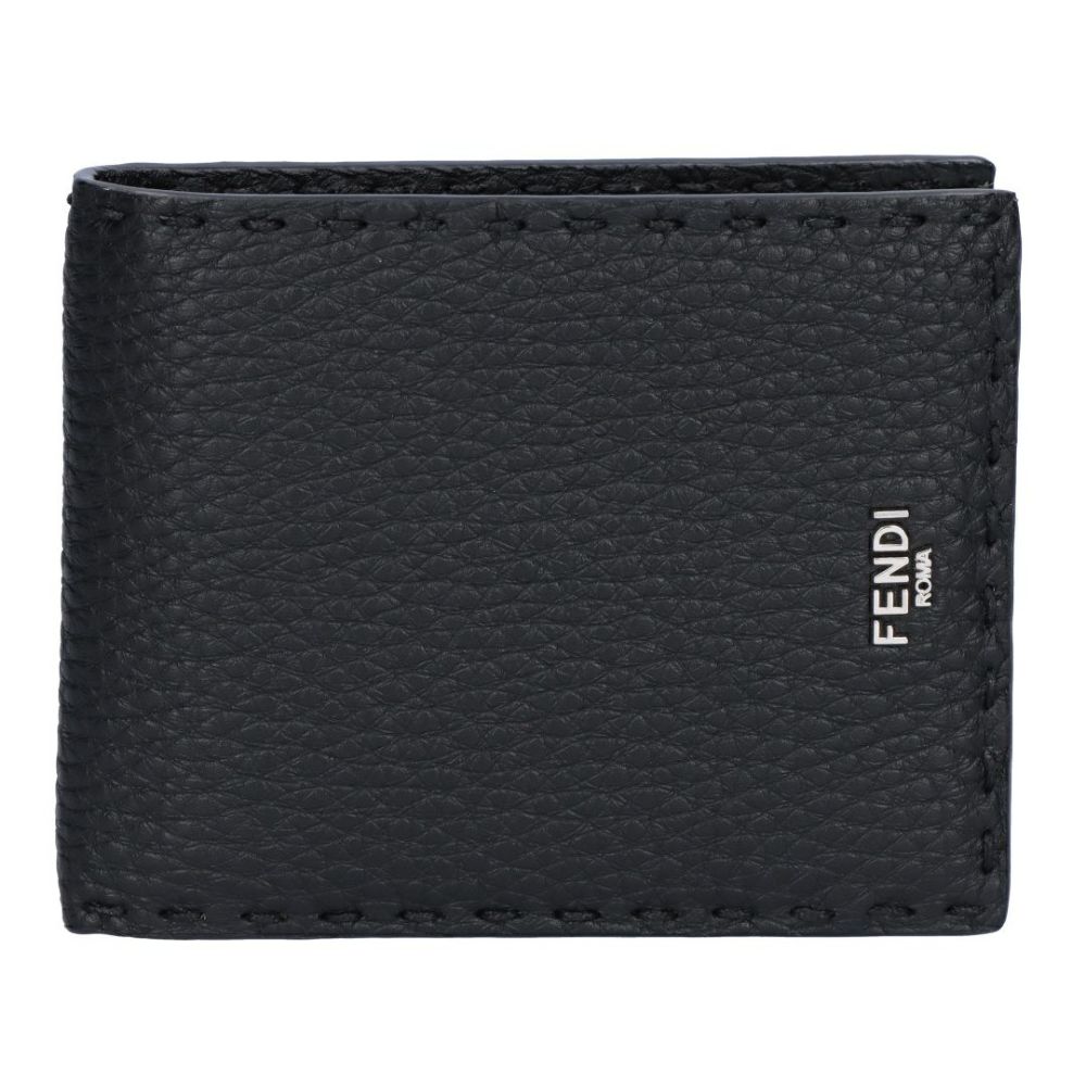 フェンディ FENDI メンズ 折財布 ニつ折り財布 小銭入れ付き SELLERIA セレりア 7M0194 AP3B F0GXN BLACK+PALLADIUM 【お取り寄せ】