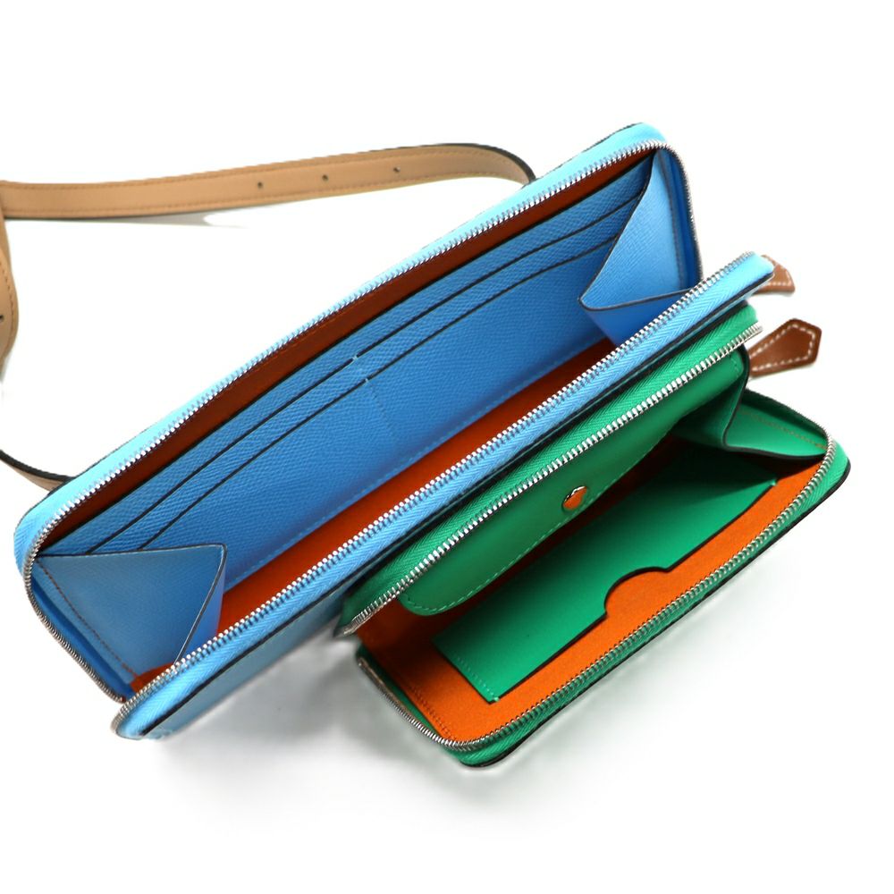 【リユース品】 エルメス HERMES バッグ ショルダーバッグ ヌーヴォートゥーゴー ライトブルー系/グリーン系/シルバー金具 【お取り寄せ】