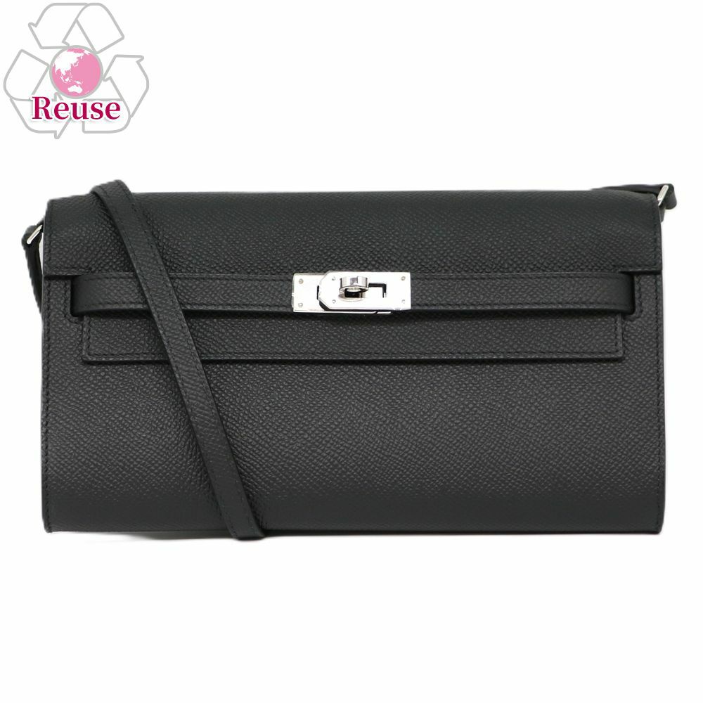 【リユース品】 エルメス HERMES バッグ ショルダーバッグ ケリーロングトゥーゴー ブラック/シルバー金具 【お取り寄せ】