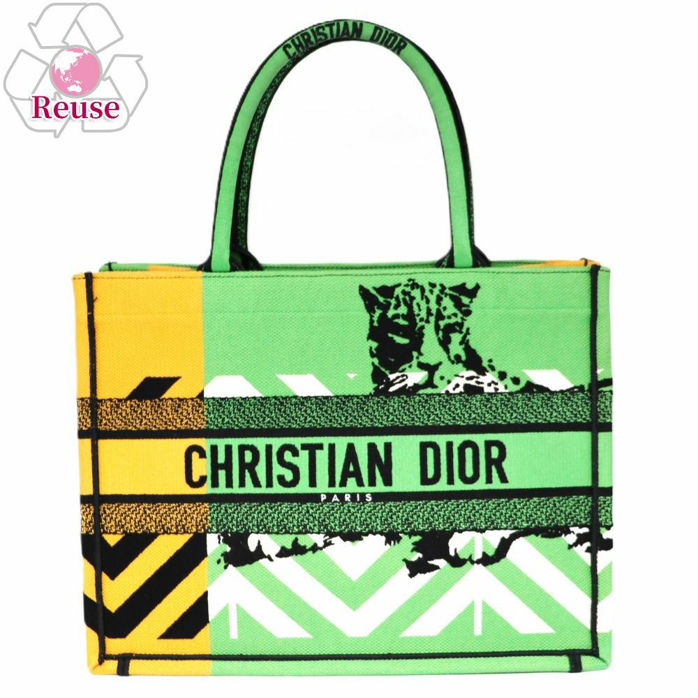 【大人気アイテム】 DIOR　ブックトート　ミディアム　 ライムグリーン　黄緑 大人気アイテム】 DIOR ブックトート ミディアム ライムグリーン