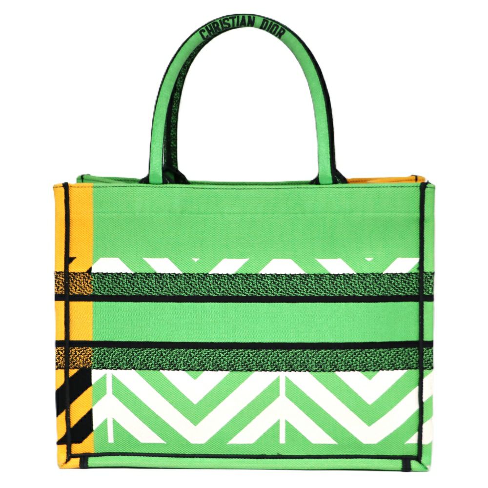 【リユース品】 ディオール DIOR バッグ トートバッグ ブックトート ミディアム グリーン系/イエロー系 【お取り寄せ】