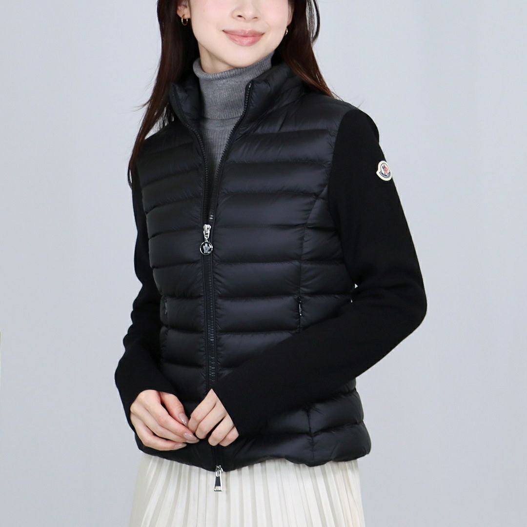モンクレール MONCLER レディース ダウンジャケット ダウンニット セーター カーディガン 9B000 19 M1122 999 BLACK