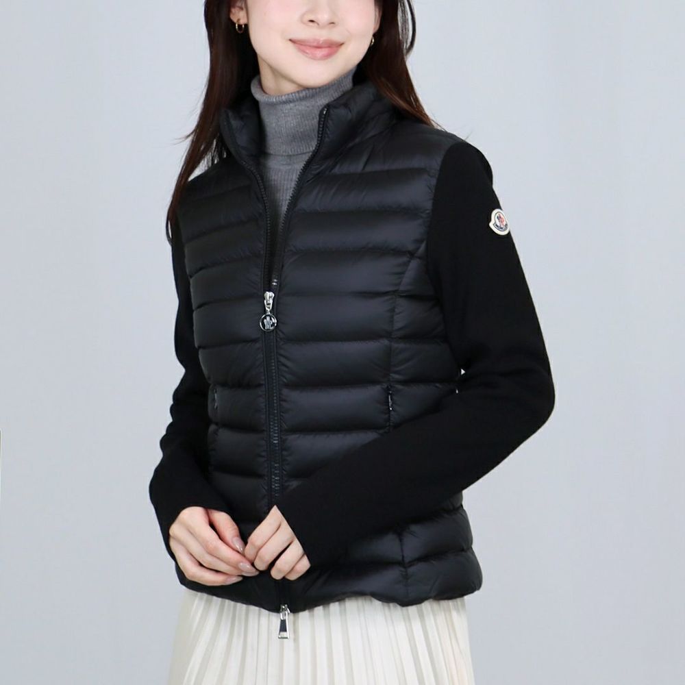 モンクレール MONCLER レディース ダウンジャケット ダウンニット セーター カーディガン 9B000 19 M1122 999 BLACK