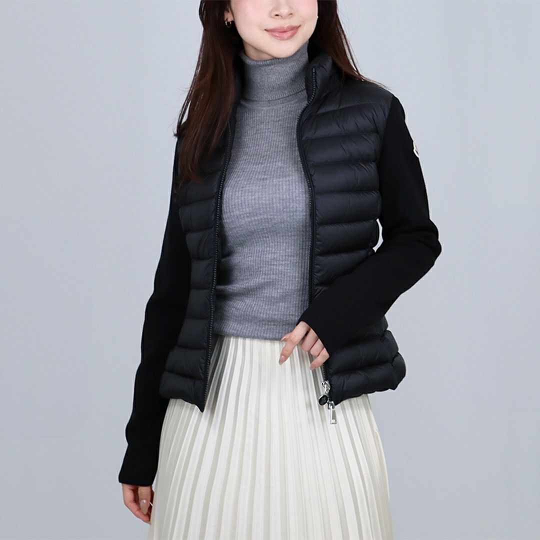 モンクレール MONCLER レディース ダウンジャケット ダウンニット セーター カーディガン 9B000 19 M1122 999 BLACK