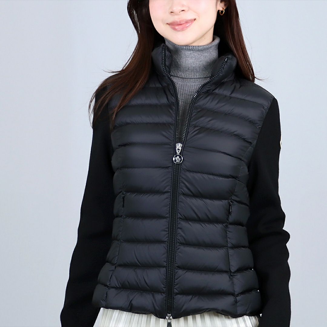 モンクレール MONCLER レディース ダウンジャケット ダウンニット セーター カーディガン 9B000 19 M1122 999 BLACK