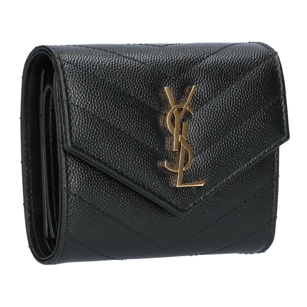 サンローランパリ SAINT LAURENT PARIS 折財布 三つ折り財布 MONOGRAMME SAINT LAURENT MATELASSE 692061 BOW01 1000 【お取り寄せ】
