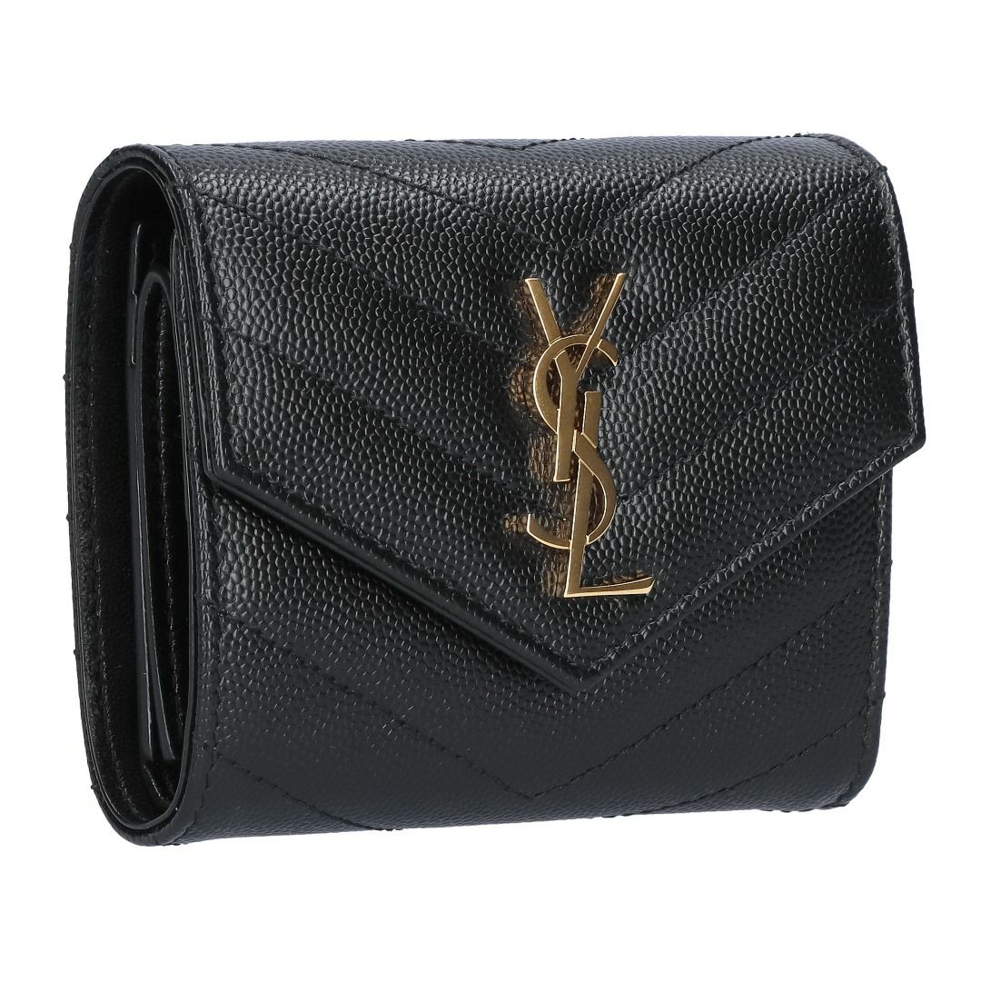 サンローランパリ SAINT LAURENT PARIS 折財布 三つ折り財布 MONOGRAMME SAINT LAURENT MATELASSE 692061 BOW01 1000 【お取り寄せ】