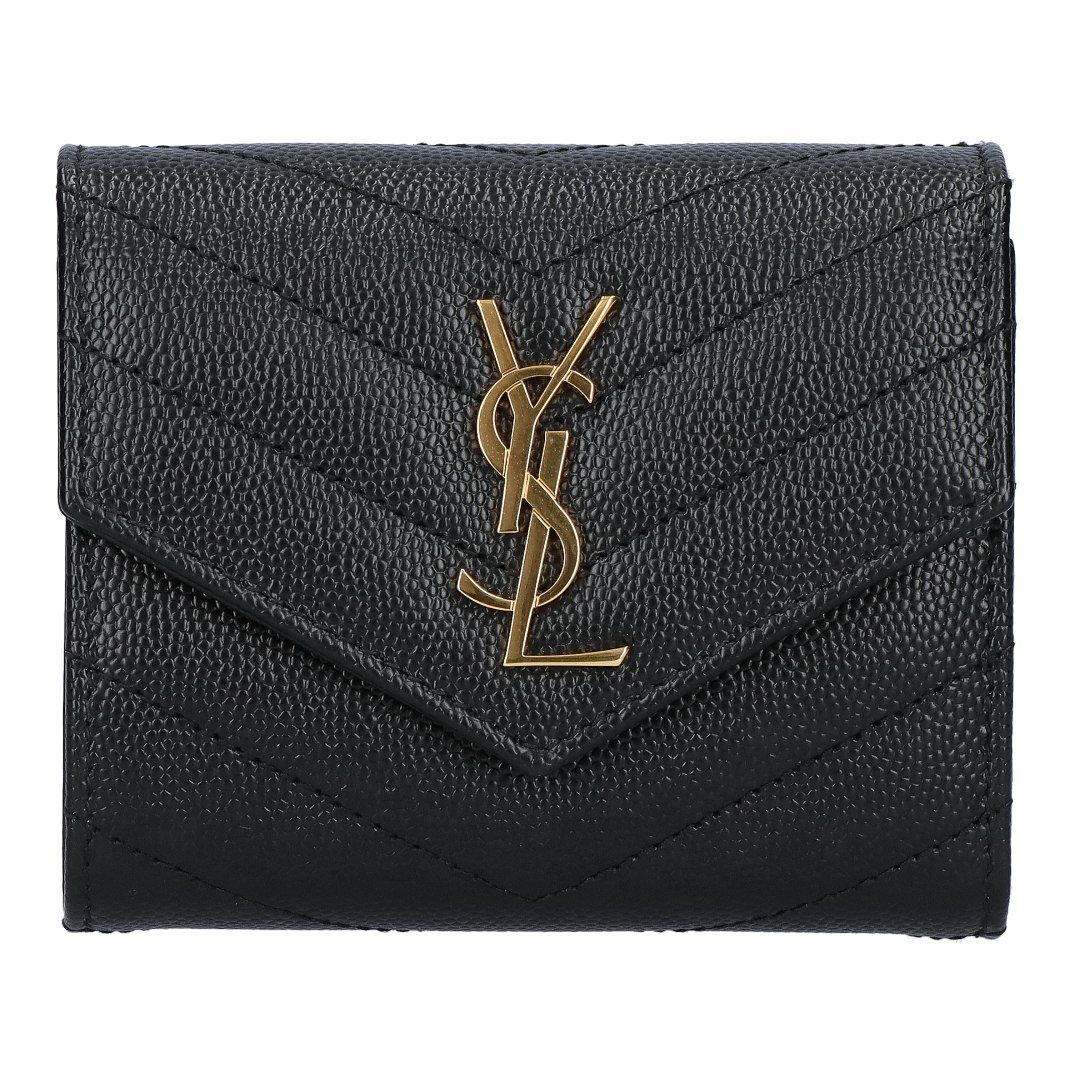 サンローランパリ SAINT LAURENT PARIS 折財布 三つ折り財布 MONOGRAMME SAINT LAURENT MATELASSE 692061 BOW01 1000 【お取り寄せ】