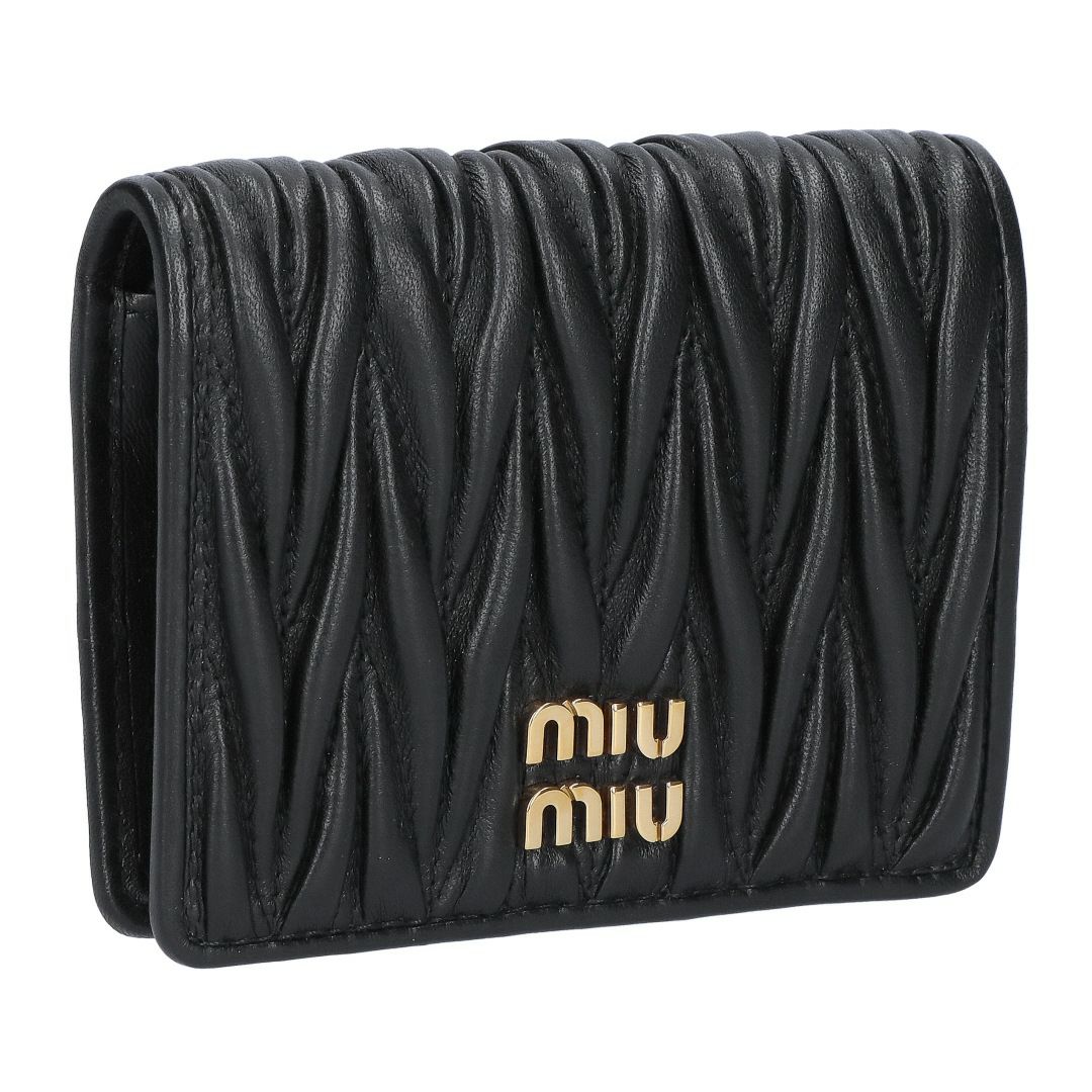 ミュウミュウ MIUMIU 折財布 二つ折り財布 MATELASSE マトラッセ マテラッセ 5MV204 AFPP F0002 NERO 【お取り寄せ】