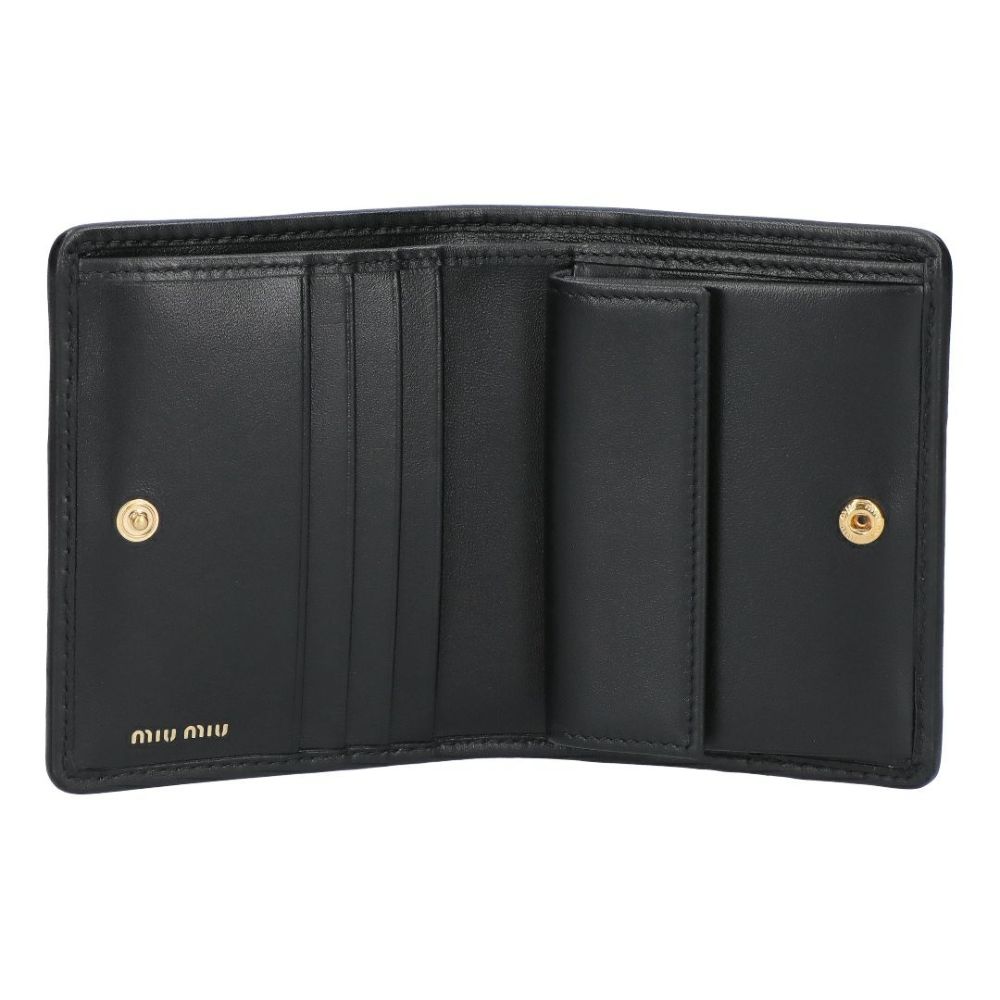 ミュウミュウ MIUMIU 折財布 二つ折り財布 MATELASSE マトラッセ マテラッセ 5MV204 AFPP F0002 NERO 【お取り寄せ】