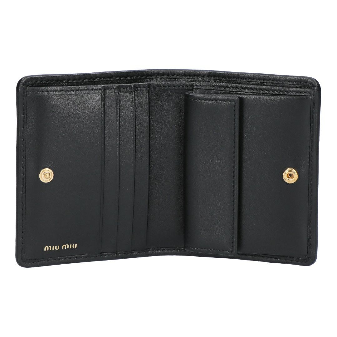 ミュウミュウ MIUMIU 折財布 二つ折り財布 MATELASSE マトラッセ マテラッセ 5MV204 AFPP F0002 NERO 【お取り寄せ】