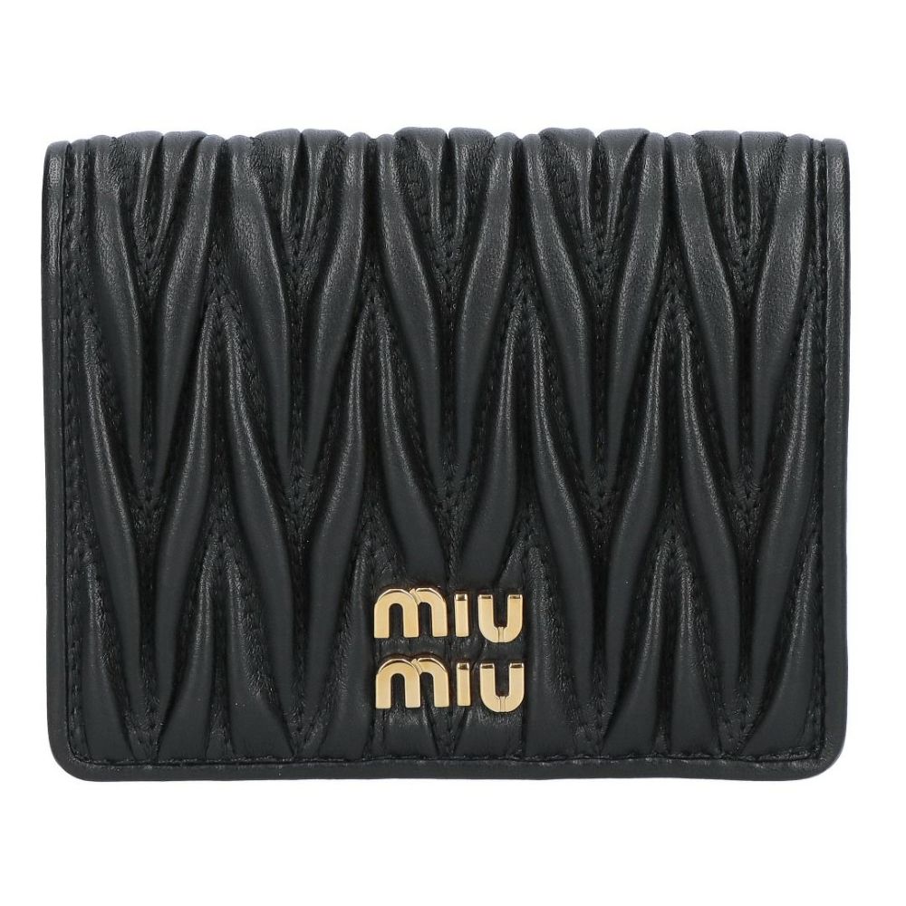 ミュウミュウ MIUMIU 折財布 二つ折り財布 MATELASSE マトラッセ マテラッセ 5MV204 AFPP F0002 NERO 【お取り寄せ】