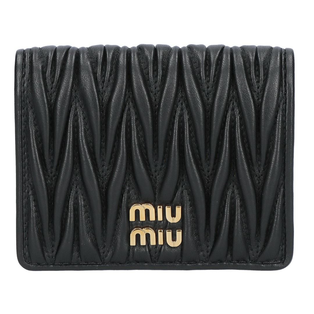 ミュウミュウ MIUMIU 折財布 二つ折り財布 MATELASSE マトラッセ マテラッセ 5MV204 AFPP F0002 NERO 【お取り寄せ】