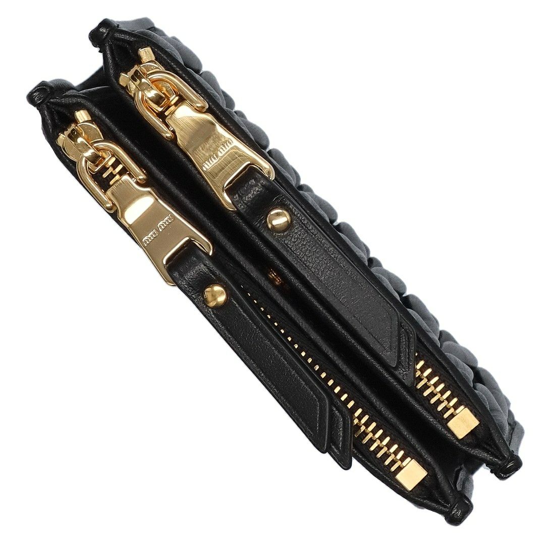 ミュウミュウ MIUMIU 折財布 二つ折り財布 MATELASSE マトラッセ マテラッセ 5ML024 AFPP F0002 NERO 【お取り寄せ】