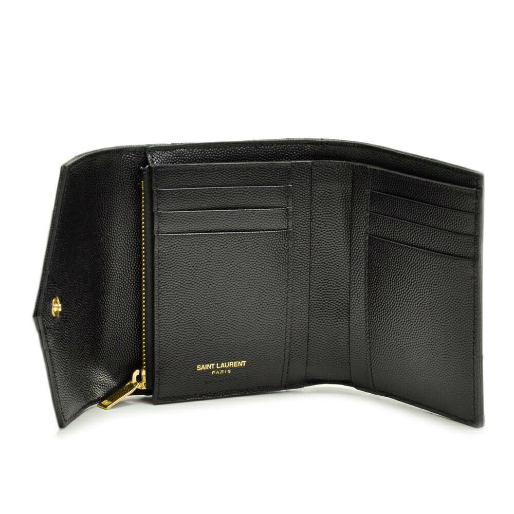 サンローランパリ SAINT LAURENT PARIS 財布 折財布 403943-BOW01 1000 【MONOGRAMME SAINT LAURENT MATELASSE】 NERO