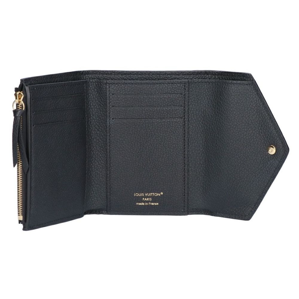 ルイヴィトン LOUIS VUITTON 折財布 三つ折り財布 アンプラント M80968 ブラック ベージュ ポルトフォイユ･ヴィクトリーヌ
