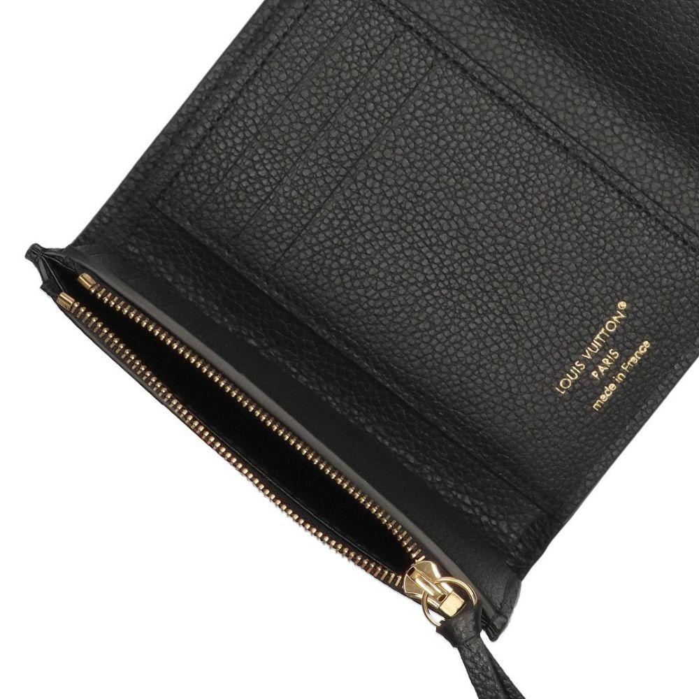 ルイヴィトン LOUIS VUITTON 折財布 三つ折り財布 アンプラント M80968 ブラック ベージュ ポルトフォイユ･ヴィクトリーヌ