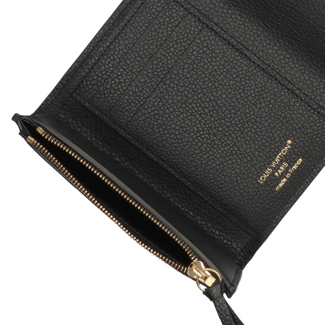 ルイヴィトン LOUIS VUITTON 折財布 三つ折り財布 アンプラント M80968 ブラック ベージュ ポルトフォイユ･ヴィクトリーヌ