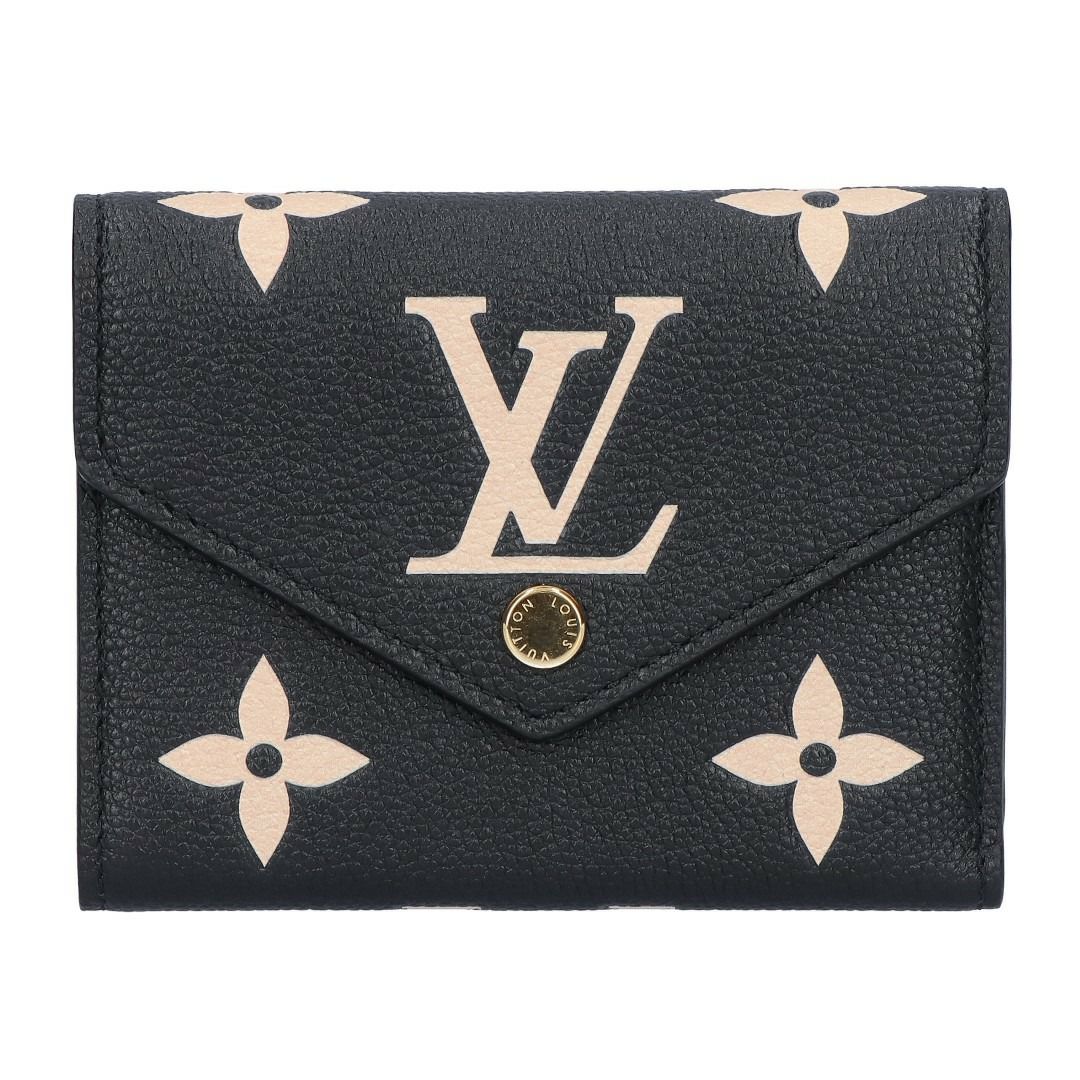 ルイヴィトン LOUIS VUITTON 折財布 三つ折り財布 アンプラント M80968 ブラック ベージュ ポルトフォイユ･ヴィクトリーヌ