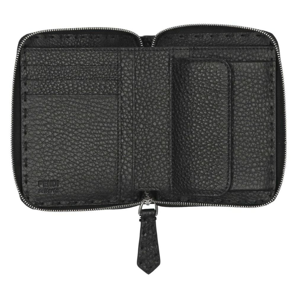 フェンディ FENDI 折財布 二つ折り財布 SELLERIA セレリア 7M0374 AP3B F0GXN BLACK+PALLADIUM 【お取り寄せ】