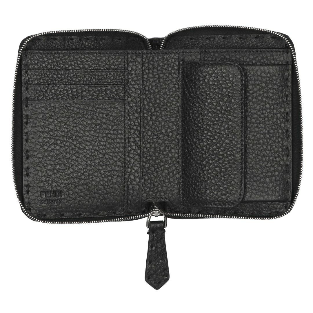フェンディ FENDI 折財布 二つ折り財布 SELLERIA セレリア 7M0374 AP3B F0GXN BLACK+PALLADIUM 【お取り寄せ】