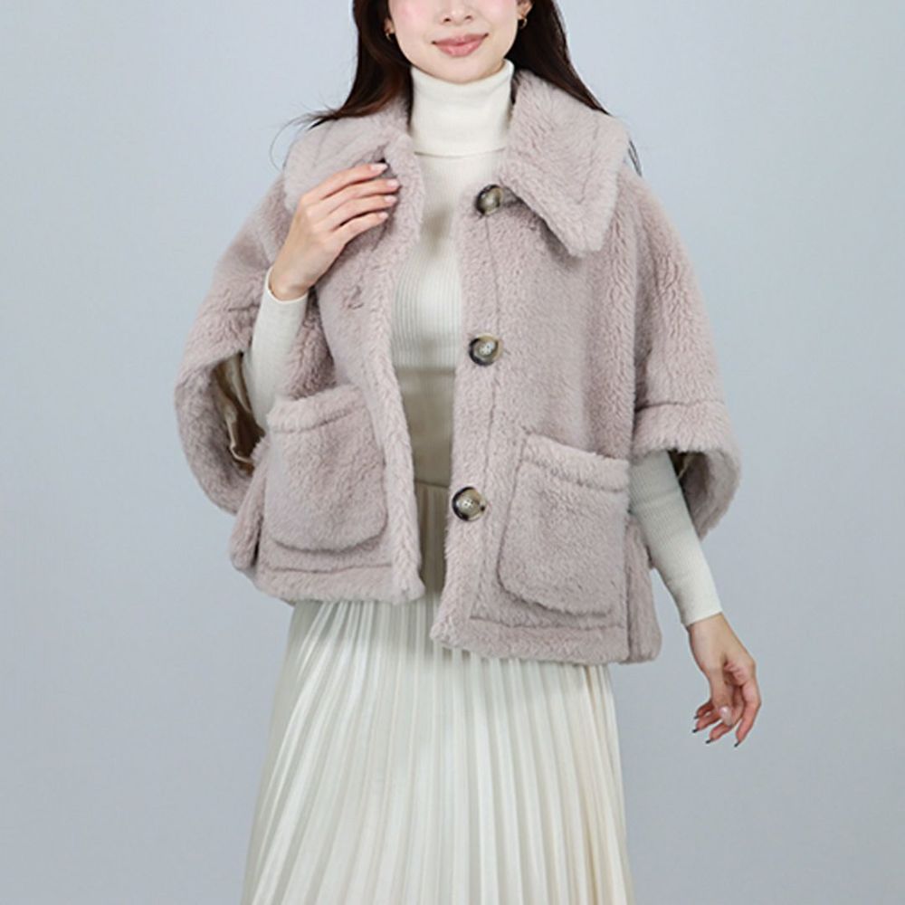 マックスマーラ MAXMARA レディース ケープ ショートコート NEWTERZO1 ニューテルツォ 2524736062 600 テディベア ボクシーケープ アルパカ