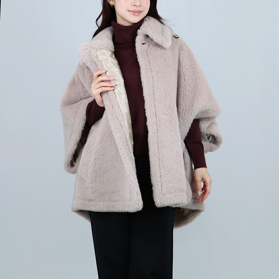 マックスマーラ MAXMARA レディース ケープ ボアジャケット TEBE1 テベ 2524736122 600 テディベア アルパカ