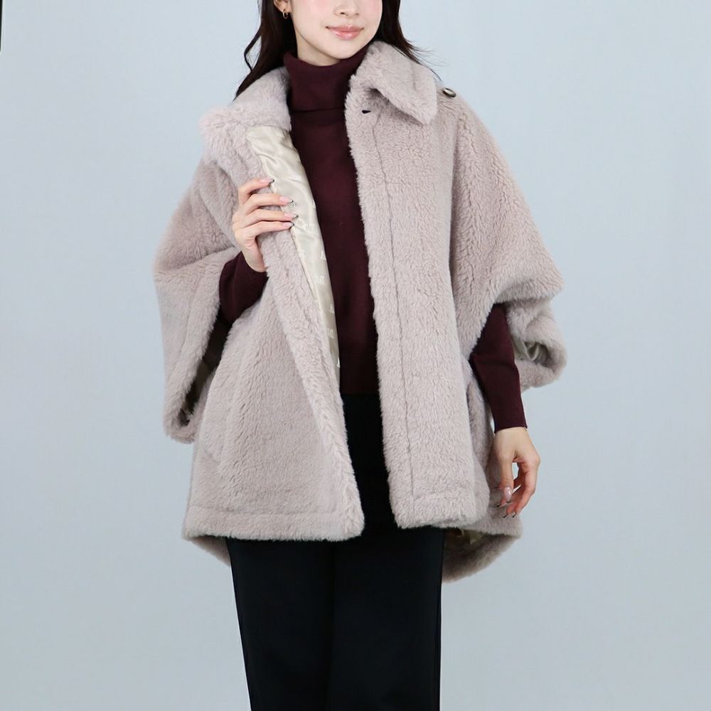 マックスマーラ MAXMARA レディース ケープ ボアジャケット TEBE1 テベ 2524736122 600 テディベア アルパカ