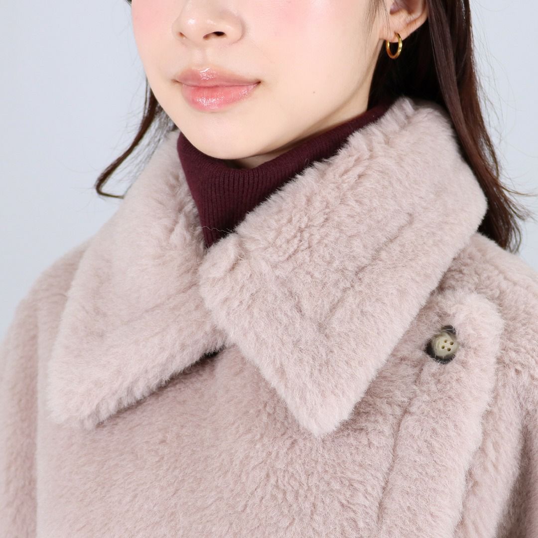 マックスマーラ MAXMARA レディース ケープ ボアジャケット TEBE1 テベ 2524736122 600 テディベア アルパカ